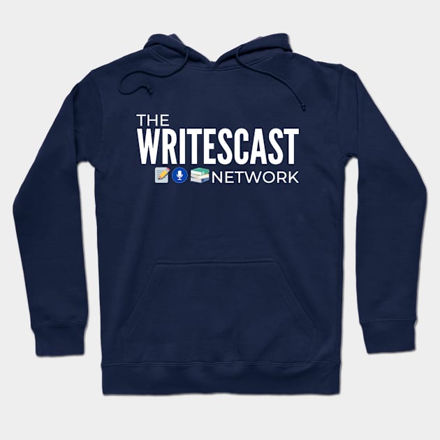 The Writescast Network - Classic White Logo Hoodie by The Writescast Network